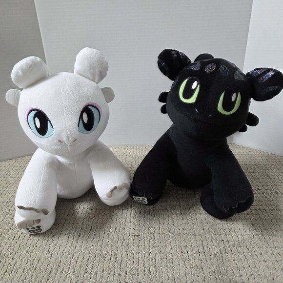 Build A Bear How To Train Your Dragon Toothless Light Fury 15" Plush Set 2 - Picture 2 of 12